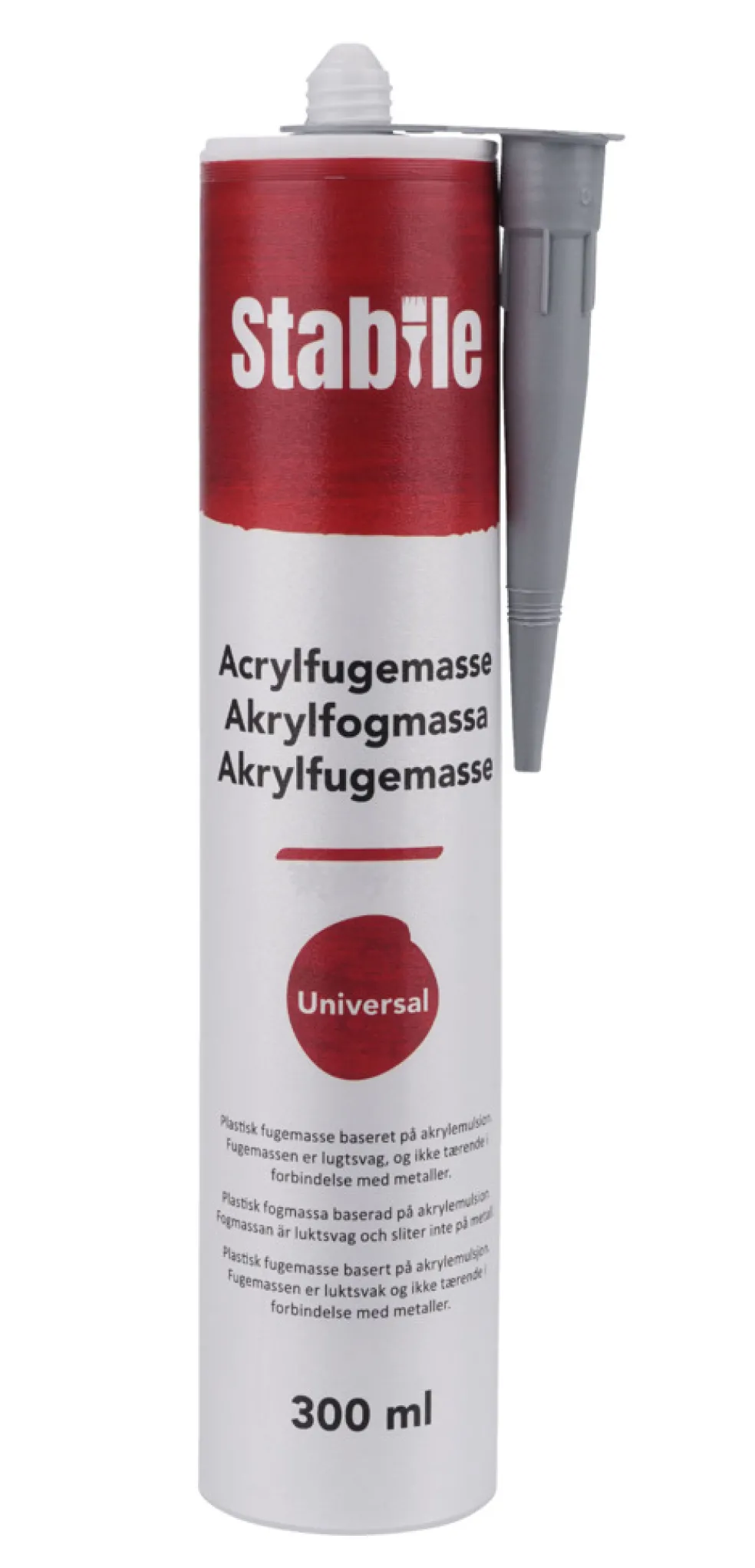Akrylfogmassa Grå 300 ml Stabile