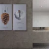 Akustikbild Art-Acoustic Ägget Ljusgrå Fibrotech