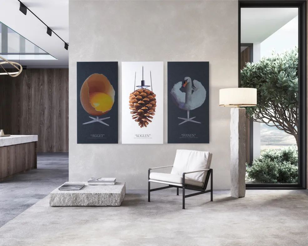 Akustikbild Art-Acoustic Kotten Vit Fibrotech