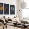 Akustikbild Art-Acoustic Svanen Mörkgrå Fibrotech
