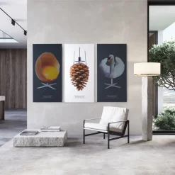 Akustikbild Art-Acoustic Svanen Mörkgrå Fibrotech