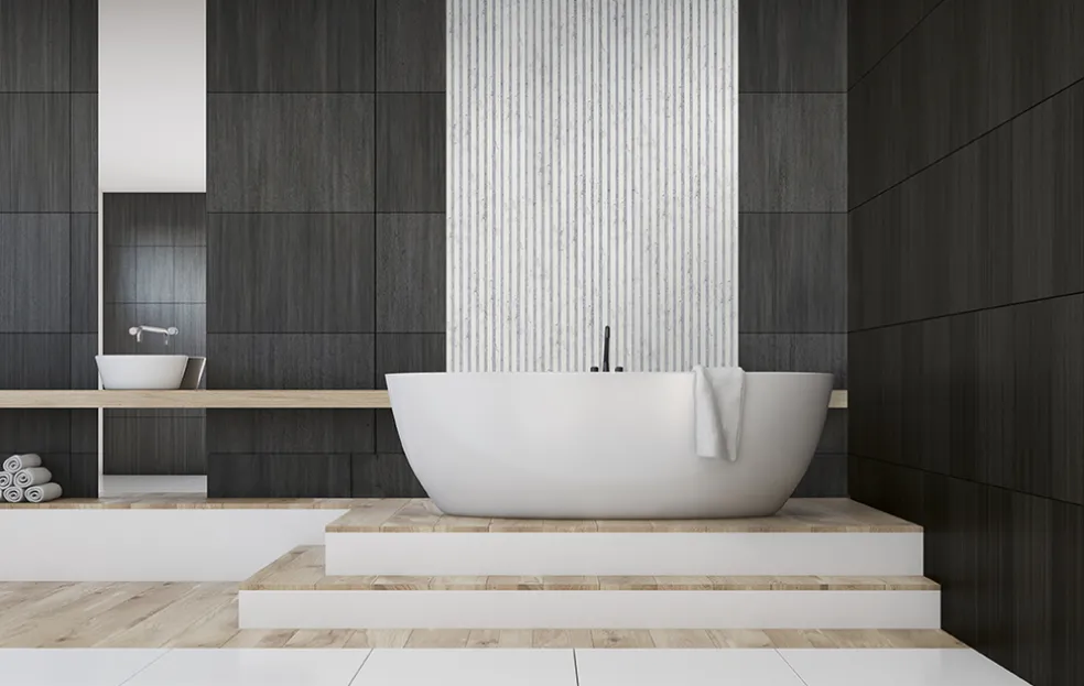 Akustikpanel Marble White Stone 18 x 520 x 2440 mm Fibrotech