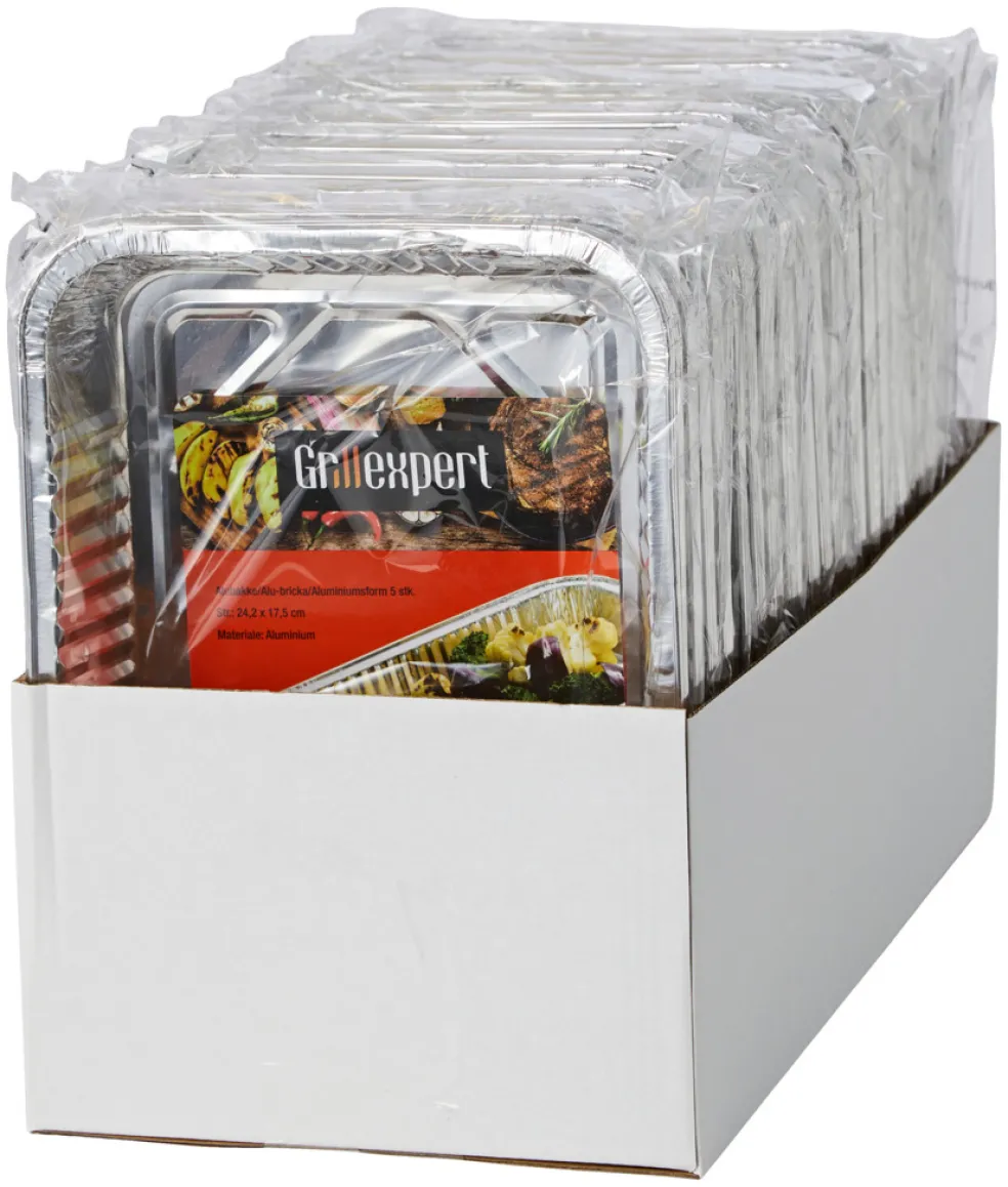 Aluminiumform 24,2 x 17,5 cm 5-pack Grillexpert