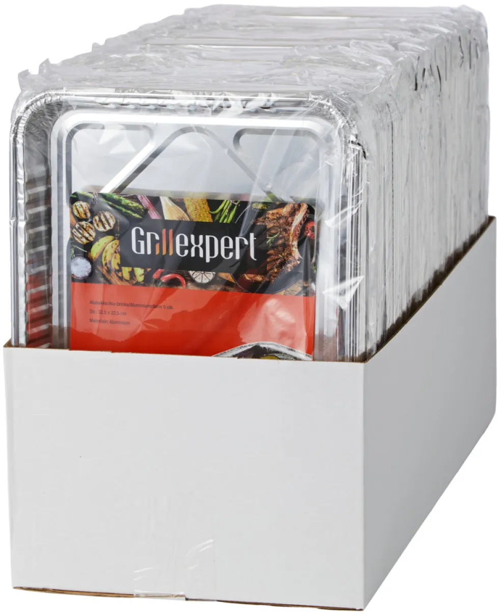 Aluminiumform 32,5 x 22,5 cm 5-pack Grillexpert