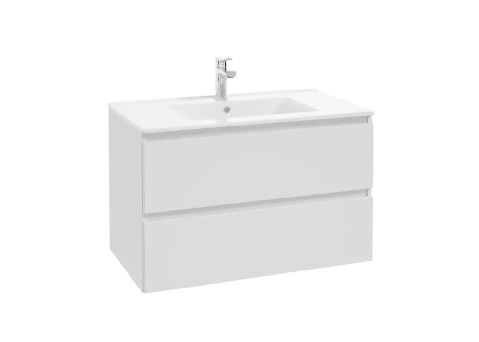 Badrumskommod Deluxe Mattvit 80 cm REN