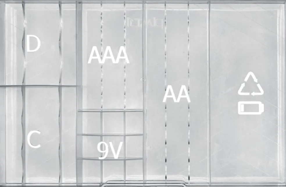 Batterilåda 6 fack Plast1