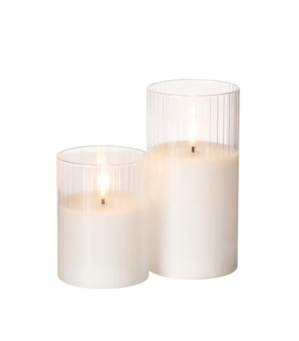 Blockljus LED 10/15 cm 2-pack Stemning