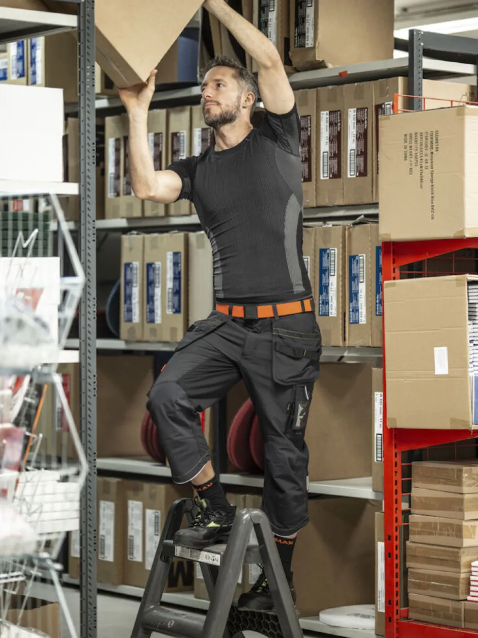 Bälte Stretch No Scratch Orange Jobman Workwear