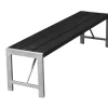 Bänk Furu Svart 170 cm Hortus