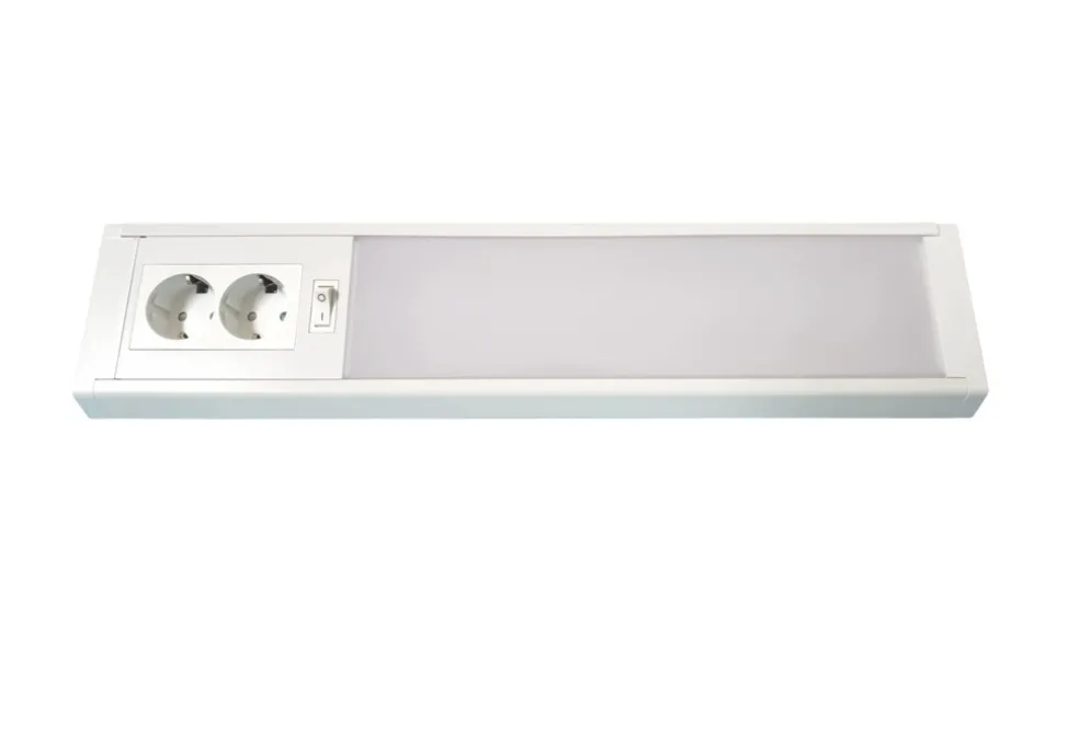 Bänkbelysning LED 10W m/uttag Qraft