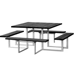 Bord-/bänkset 8:an Furu Svart 191 x 191 cm Hortus