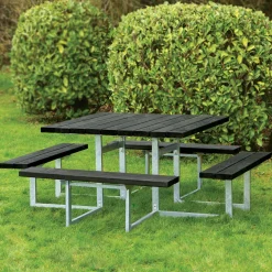 Bord-/bänkset 8:an Furu Svart 191 x 191 cm Hortus