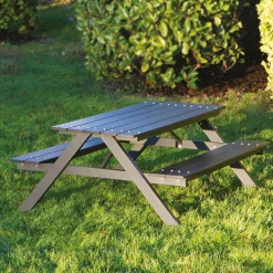 Bord-/bänkset Junior A-modell Svart 116 x 109 cm Hortus