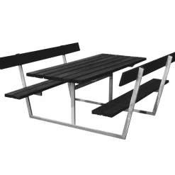 Bord-/bänkset Sif Svart 175 x 178 cm Hortus