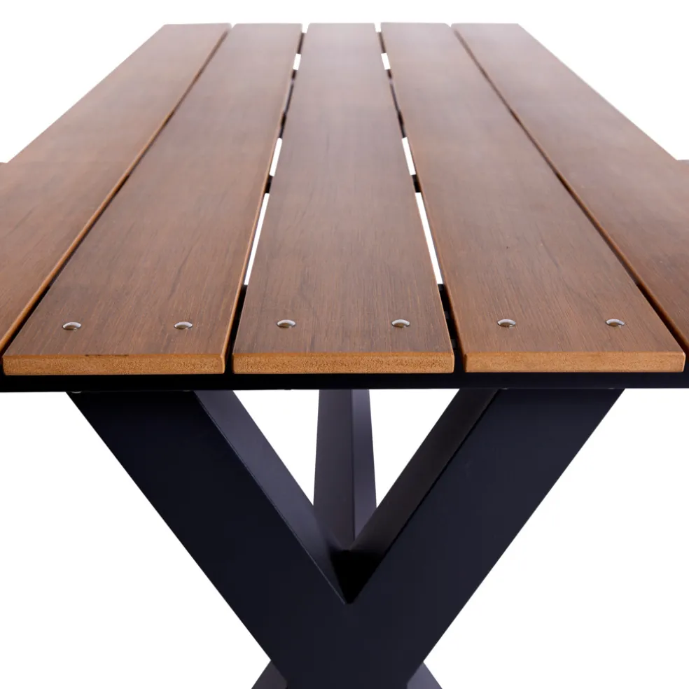 Bord-/bänkset X-modell Teak 176 x 151 cm Hortus