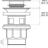 Bottenventil Pop-up 32 mm GG Carat