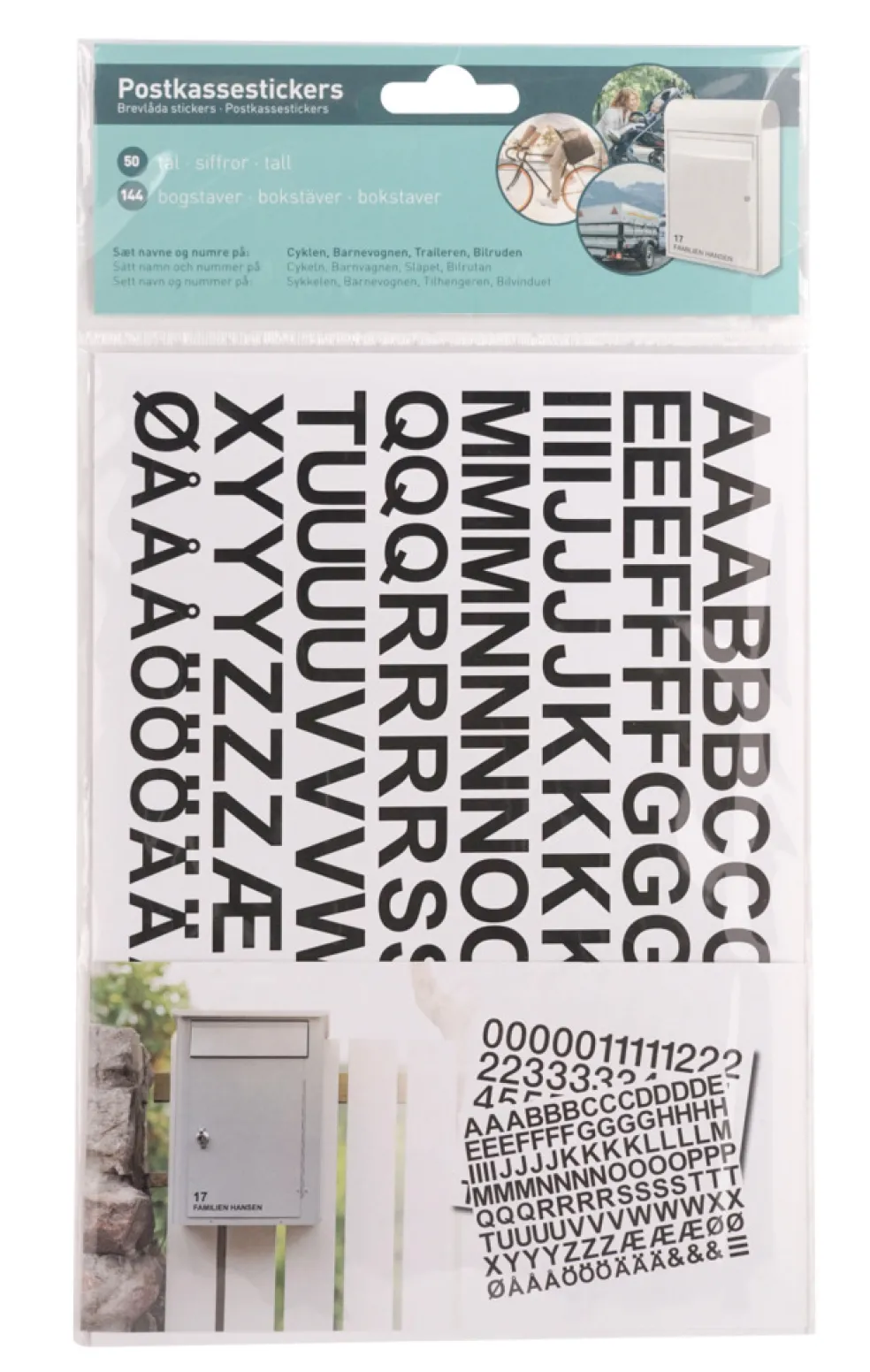 Brevlådestickers Svart