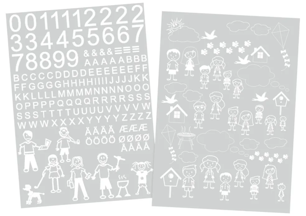 Brevlådestickers Vit