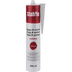 Bygg- & Sanitetssilikon Vit 300 ml Stabile