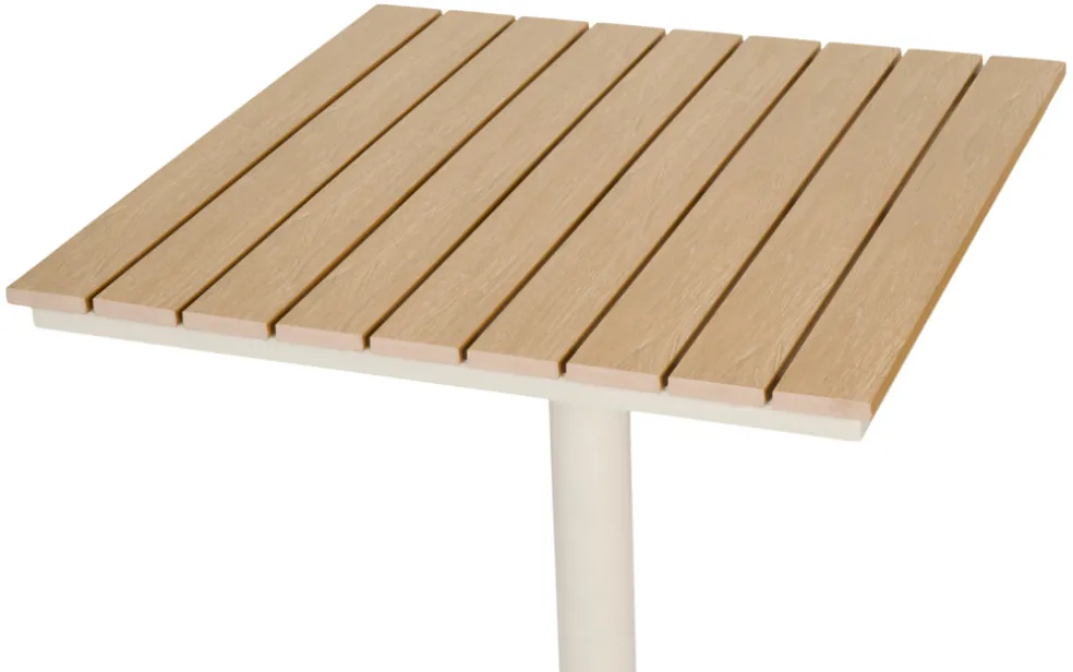 Cafébord Dover Sandgrå/Teak 58 x 58 cm Sunlife