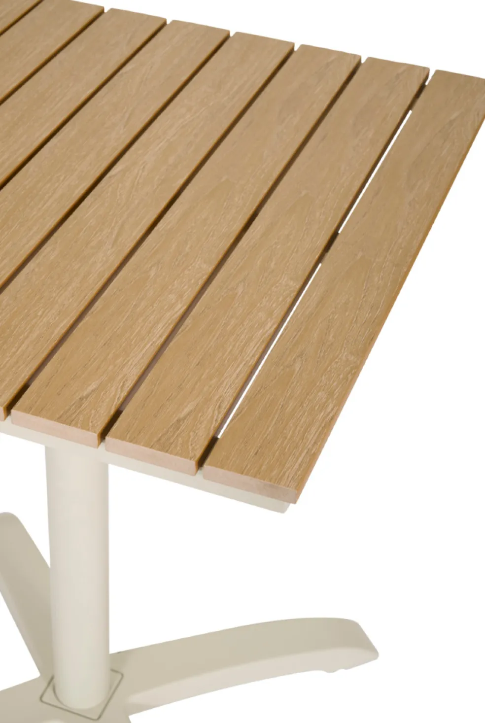 Cafébord Dover Sandgrå/Teak 58 x 58 cm Sunlife