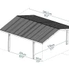 Carport Sydney 572 x 586,5 cm Svart Canopia by Palram