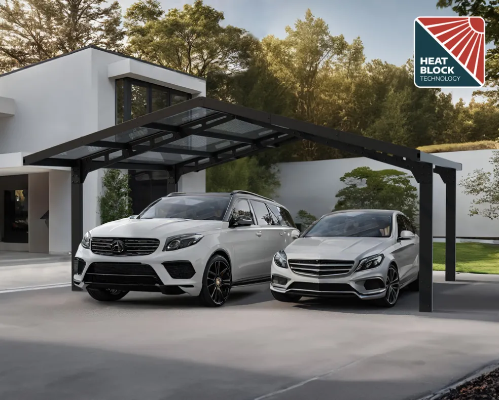 Carport Sydney 572 x 586,5 cm Svart Canopia by Palram