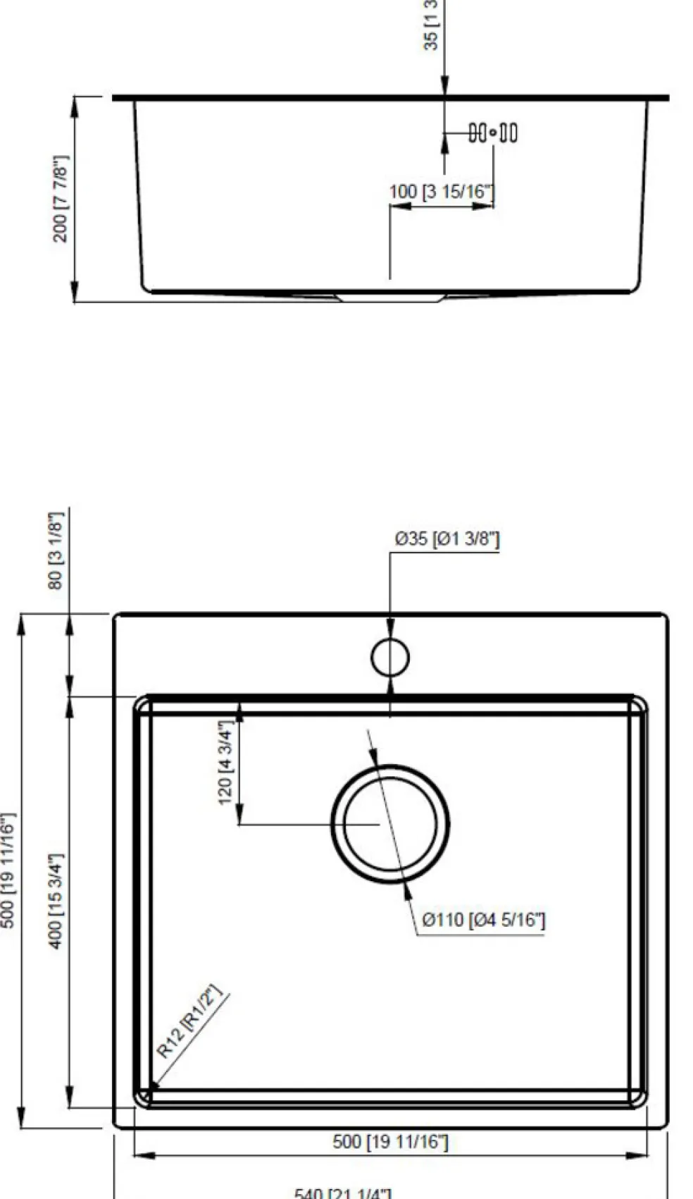 Diskho Svart 540 x 500 mm