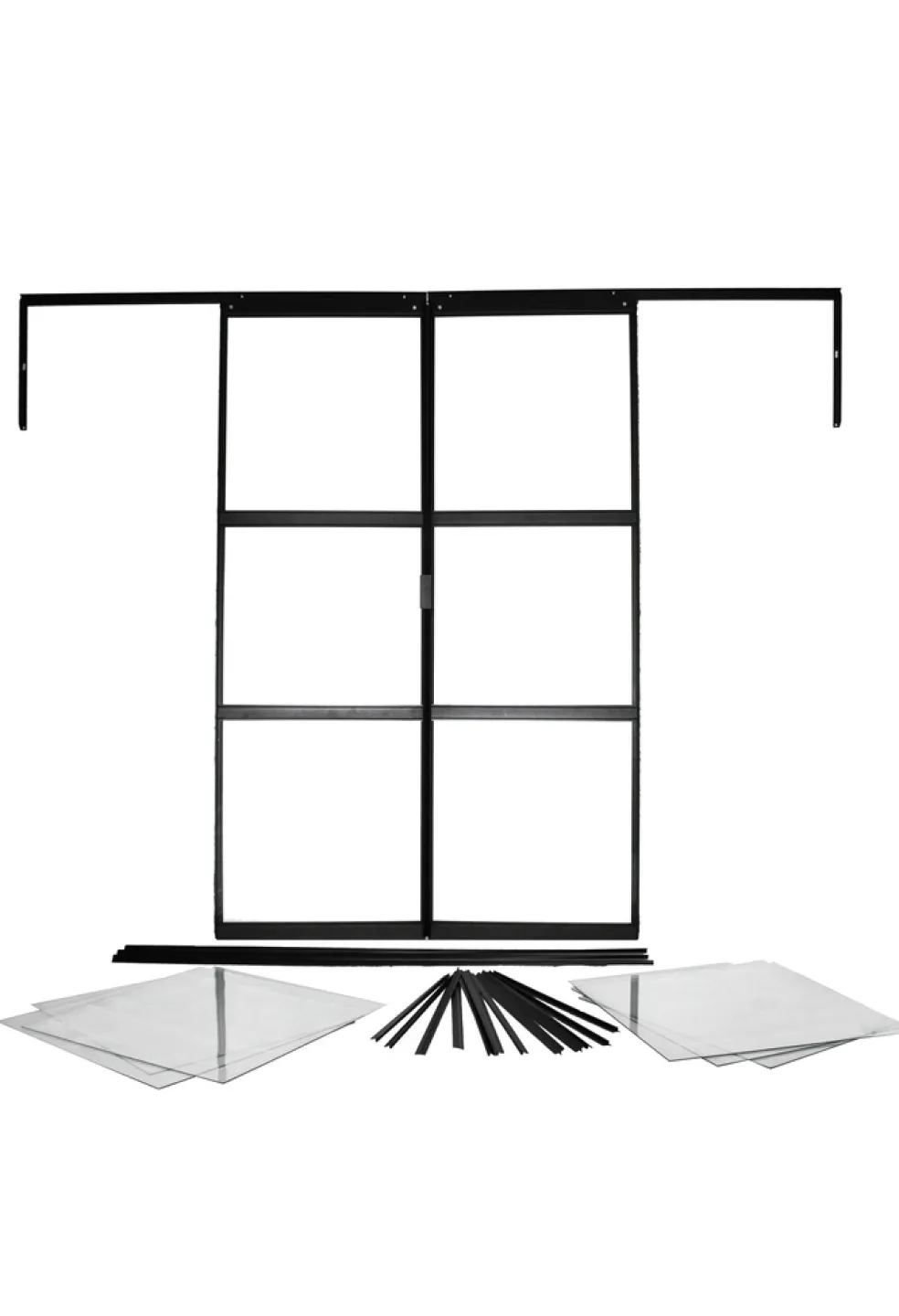 Dubbeldörrar Växthus Sirius 13000 Svart 1260 x 1970 mm Vitavia