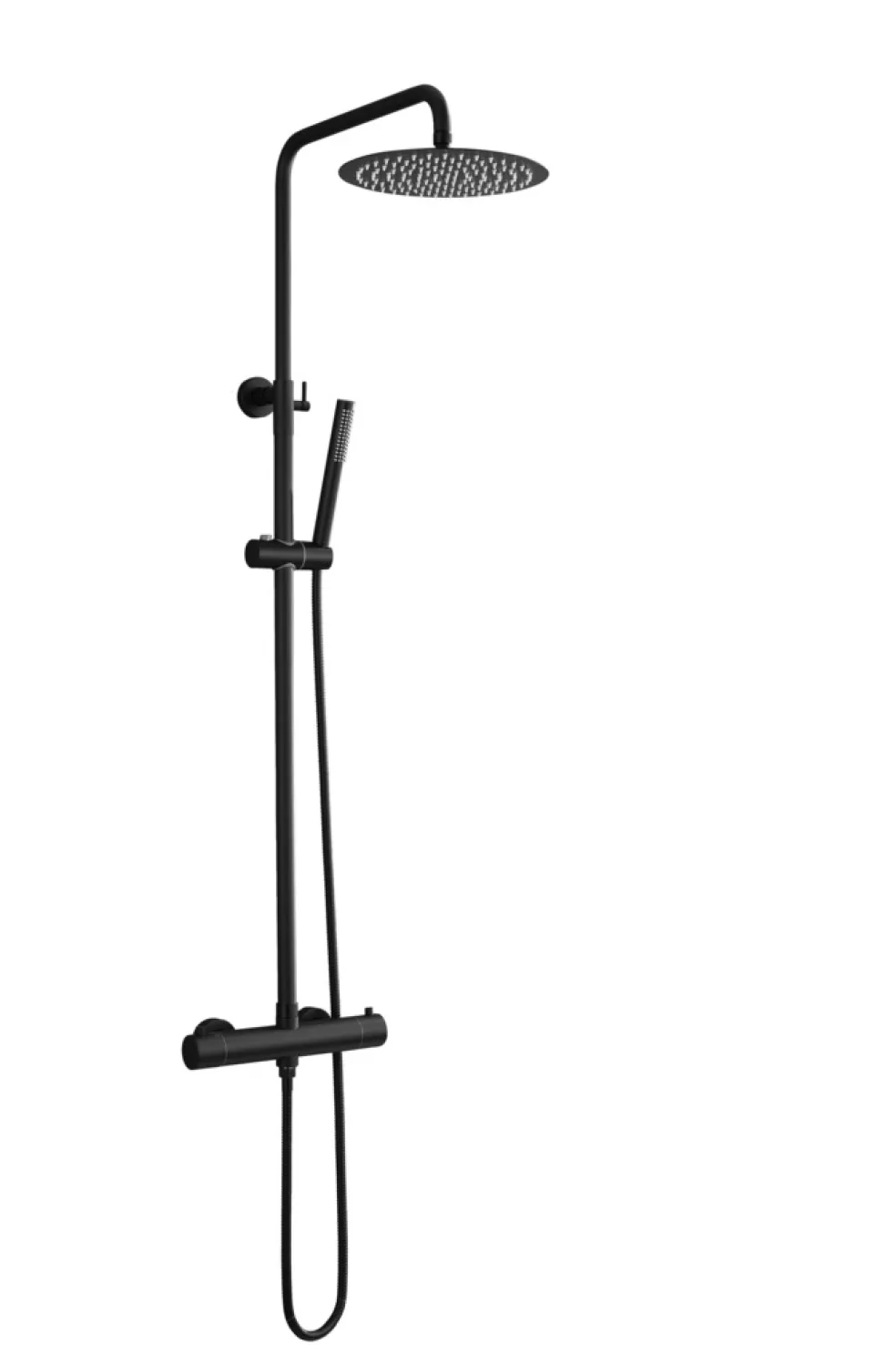 Duschstångset Svart Ø250 mm