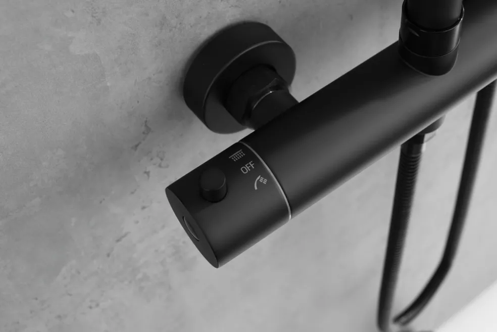 Duschstångset Svart Ø250 mm