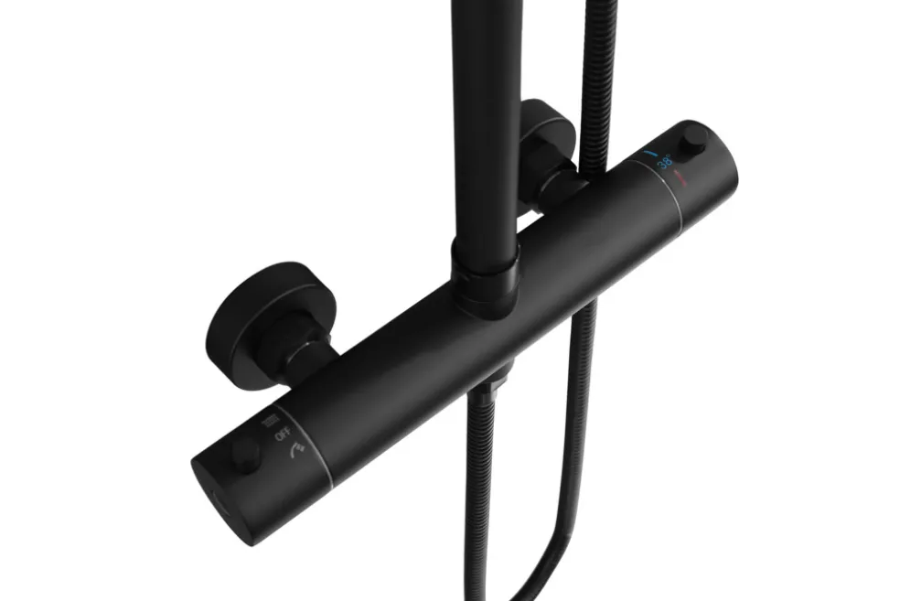 Duschstångset Svart Ø250 mm