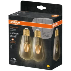 Edisonlampa Vintage LED Filament 6,5W E27 2-pack Osram