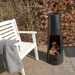 Eldstad Rund Svart Utomhus Gardenlife Fire