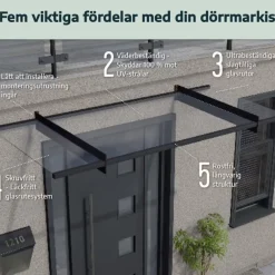 Entrétak Bremen Grå 200 x 93,5 cm Canopia by Palram