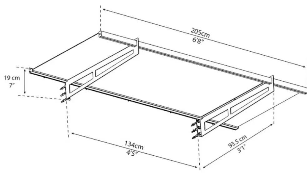 Entrétak Bremen Grå 200 x 93,5 cm Canopia by Palram