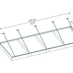 Entrétak Sophia XL Grå Klar 378,7 x 140 cm Canopia by Palram