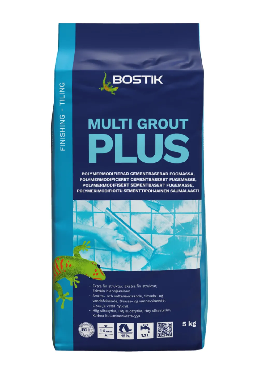 Fogmassa Multi Grout Plus Vitgrå 5 kg Bostik