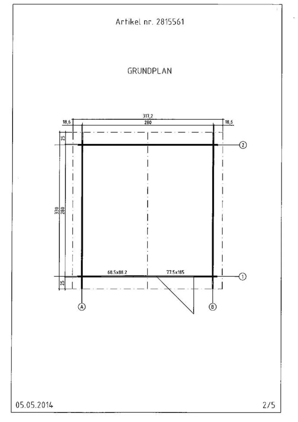 Friggebod Ronja 7,8 m² 300 x 300 cm