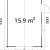 Garage Tony 15,9 m² 350 x 520 cm Palmako