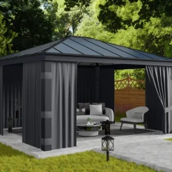 Gardinset t/paviljong Dallas 483 x 422 cm Canopia by Palram