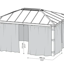 Gardinset t/paviljong Dallas 483 x 422 cm Canopia by Palram