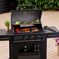 Gasolgrill 4 brännare + 1 bakre brännare 16,9 kW Grillexpert