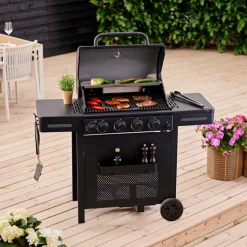 Gasolgrill 4 brännare + 1 bakre brännare 16,9 kW Grillexpert