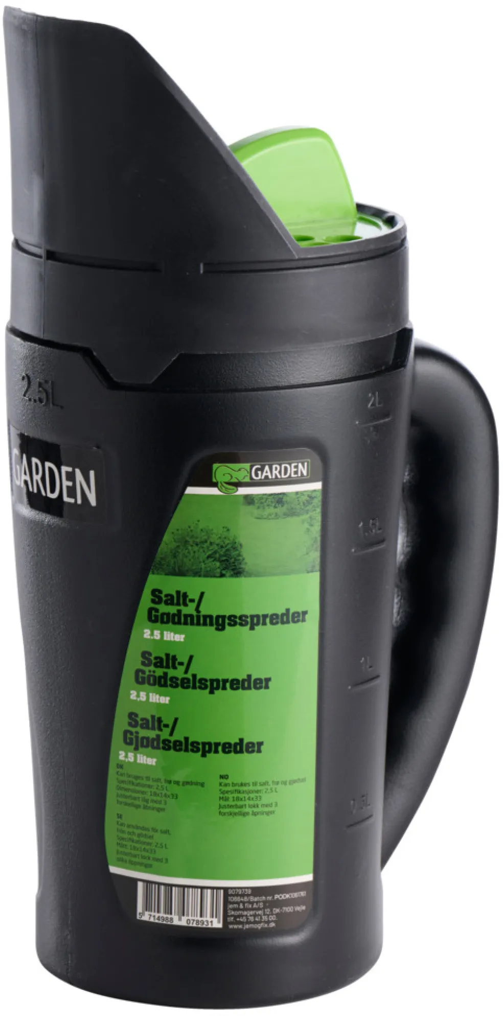 Gödnings-/saltspridare 2,5 L Garden