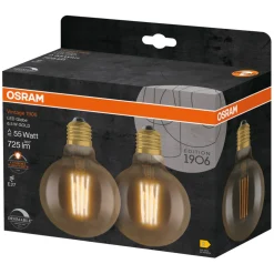 Globlampa Vintage LED Filament 6,5W E27 2-pack Osram