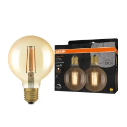 Globlampa Vintage LED Filament 6,5W E27 2-pack Osram