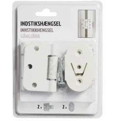 Gångjärn Innerdörr 46 x 65 mm Vit 2-pack