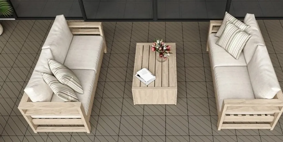 Golvplatta Deck45 Soft Brown 11-pack Hestra