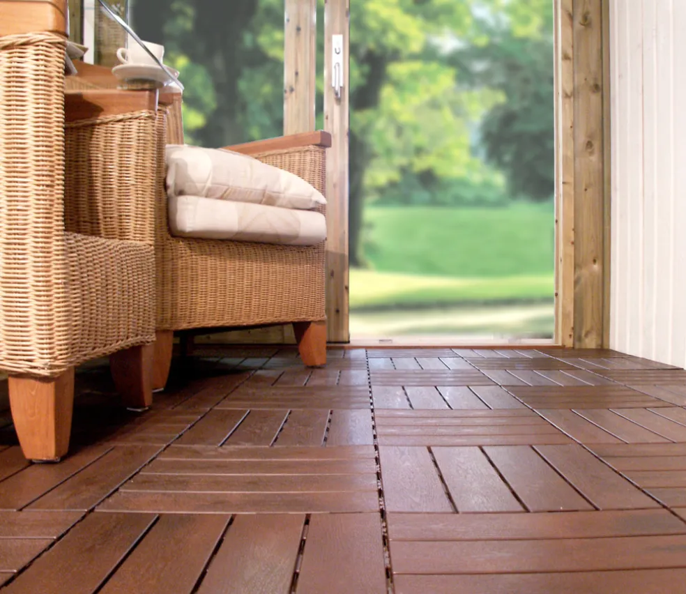 Golvplatta Woodlook Mahogny 11-pack Hestra